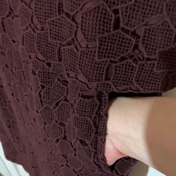 Diane von Furstenberg-Delian Pebble Lace dress 6 purple/plum - Picture 3 of 10